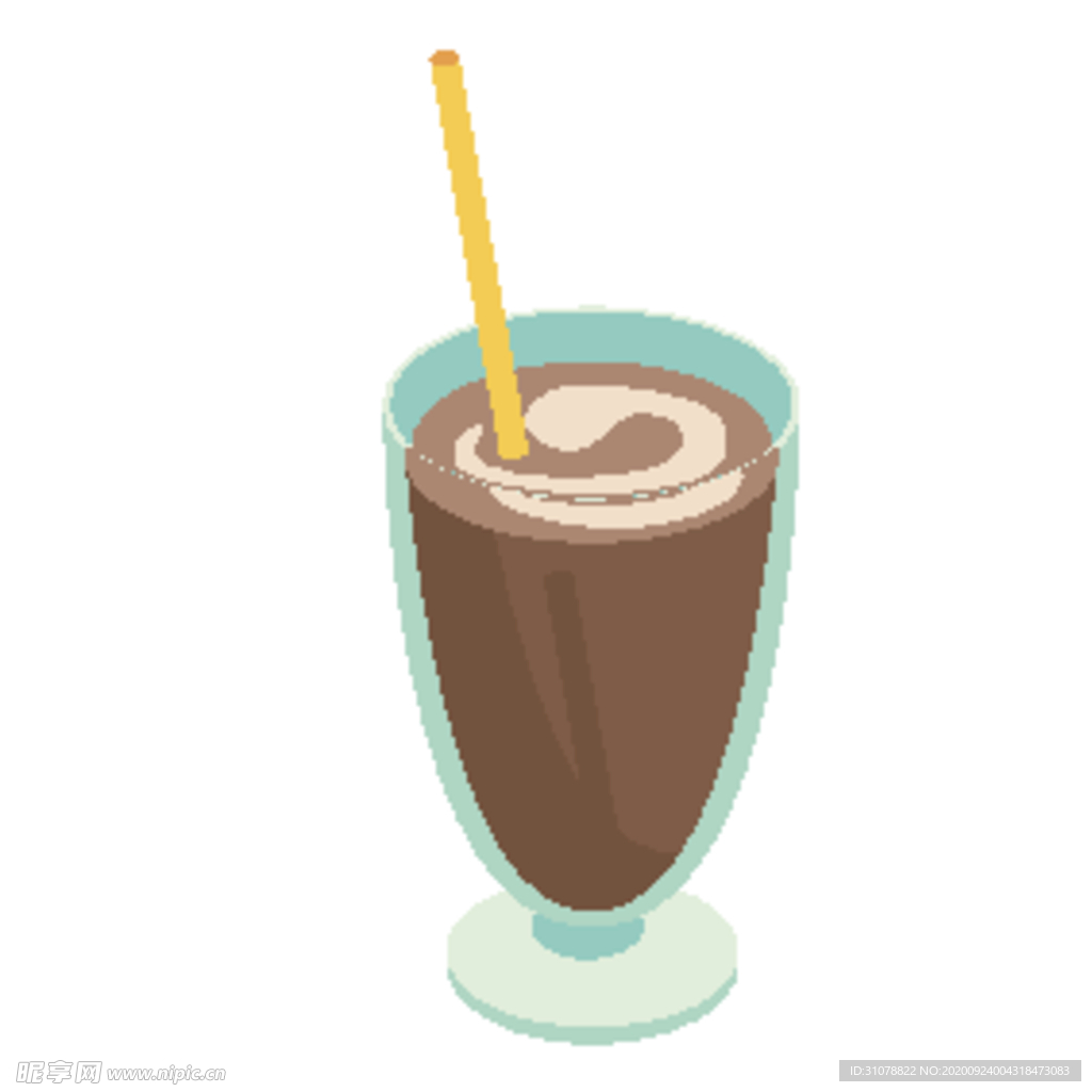 夏日冷饮矢量插画