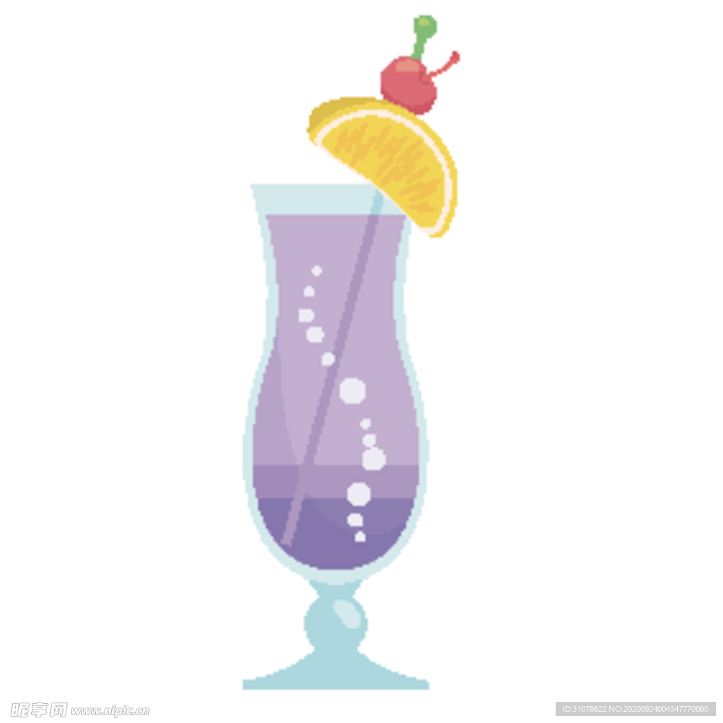 夏日冷饮矢量插画