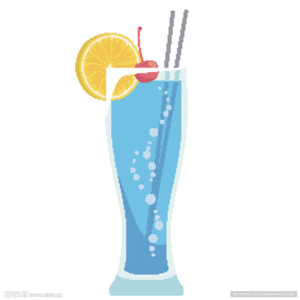 夏日冷饮矢量插画