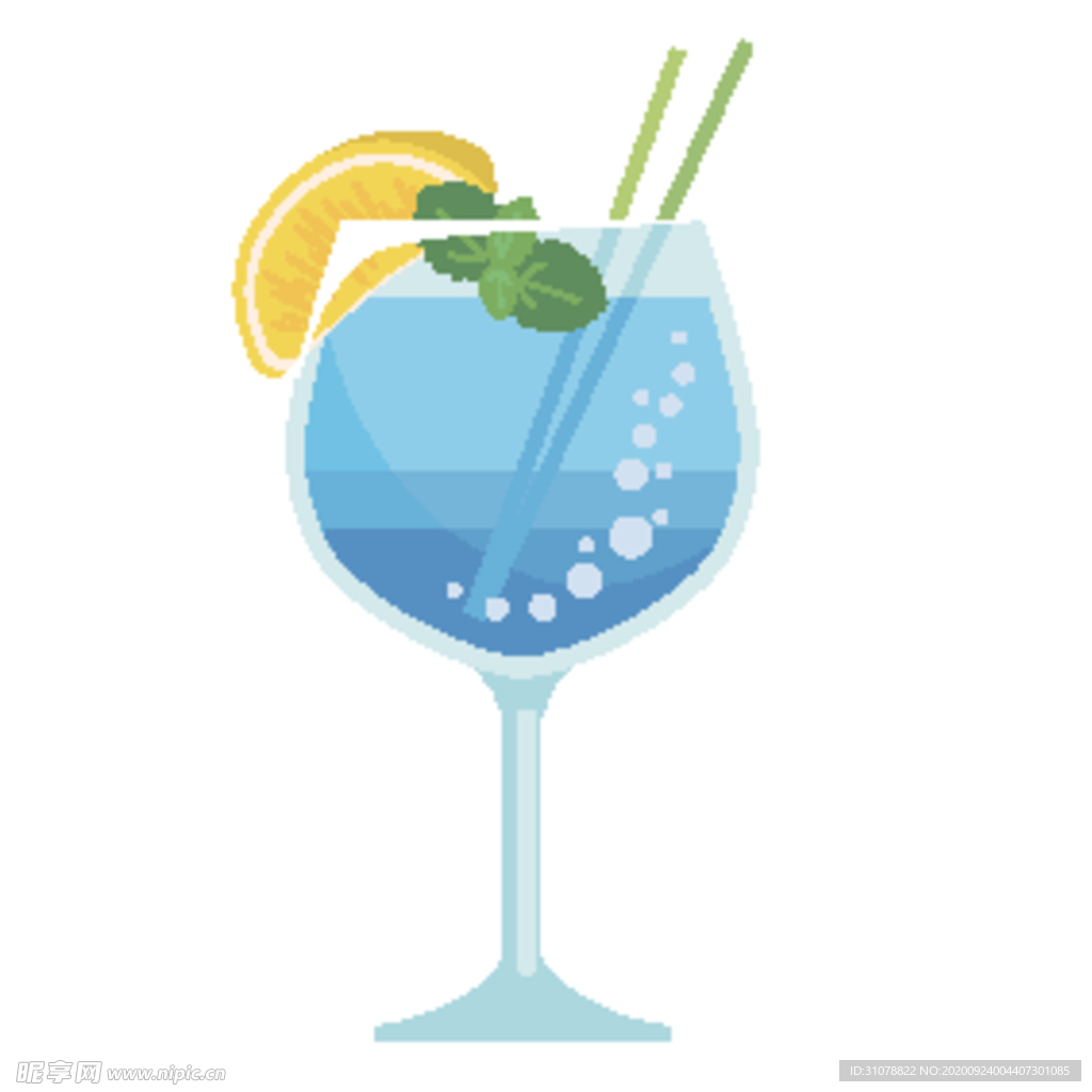 夏日冷饮矢量插画