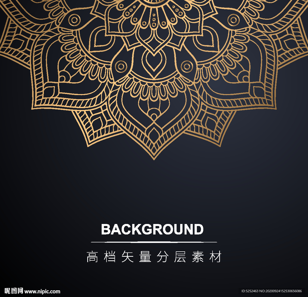 高档豪华奢华欧式花纹背景矢量图