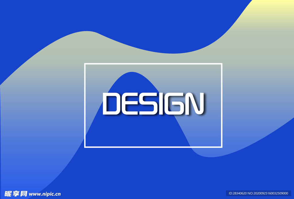 蓝色渐变kv背景设计