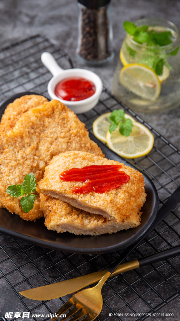 炸鸡排美食食材活动宣传海报