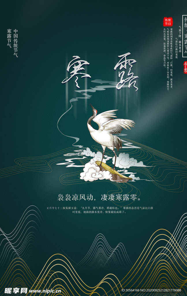 寒露节气传统活动宣传海报素材