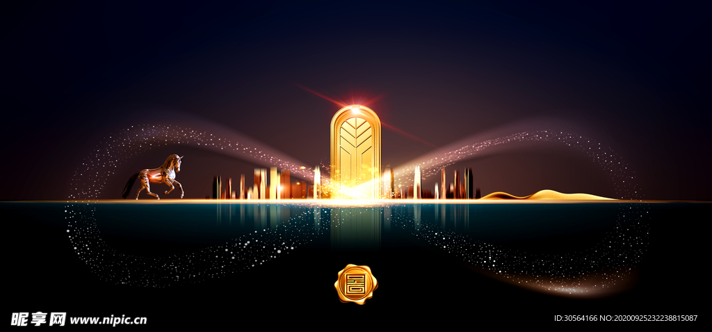 地产活动复古背景海报素材