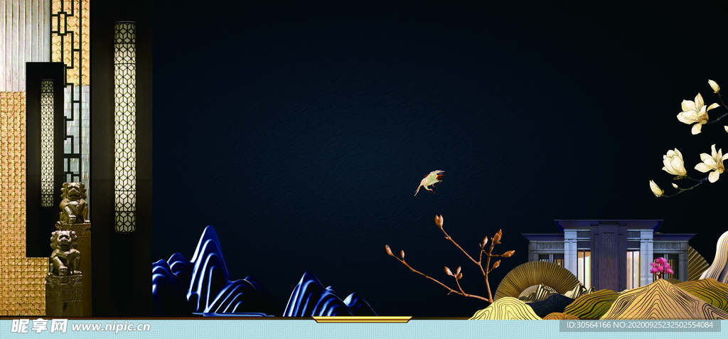 地产活动复古背景海报素材