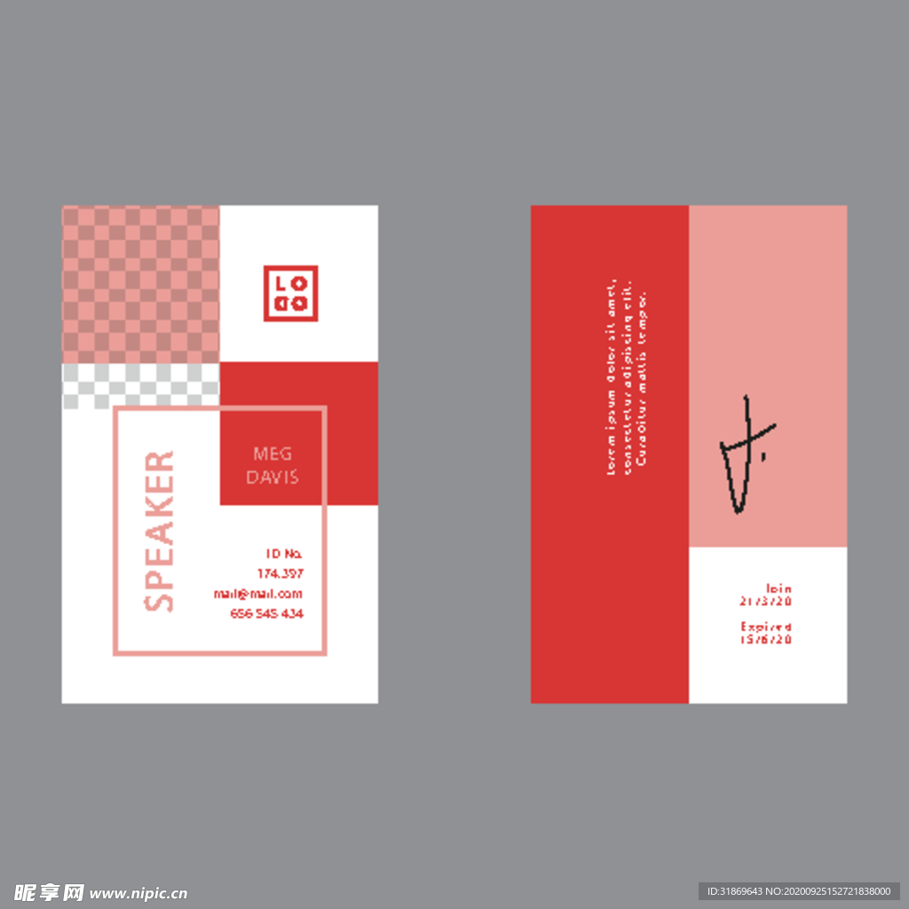 工作证 工牌 吊牌图片