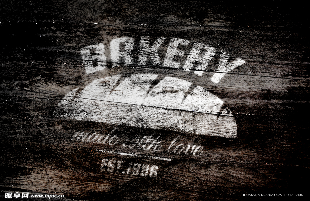 木质纹理涂鸦效果LOGO贴图