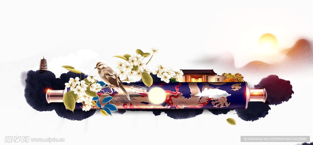 地产活动复古背景海报素材