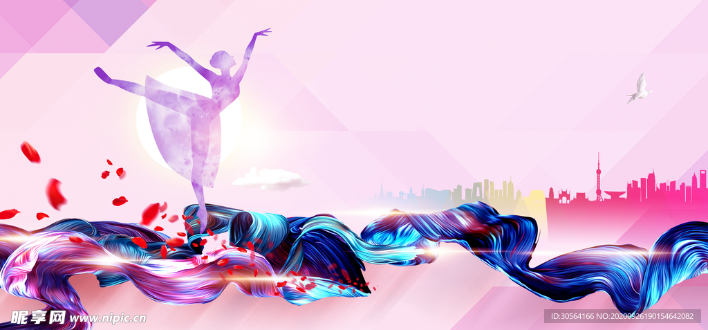 地产艺术复古背景海报素材