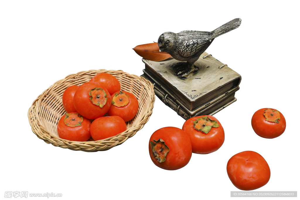 柿子水果装饰海报素材