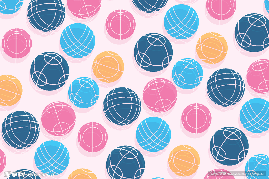 卡通足球 毛线球矢量图