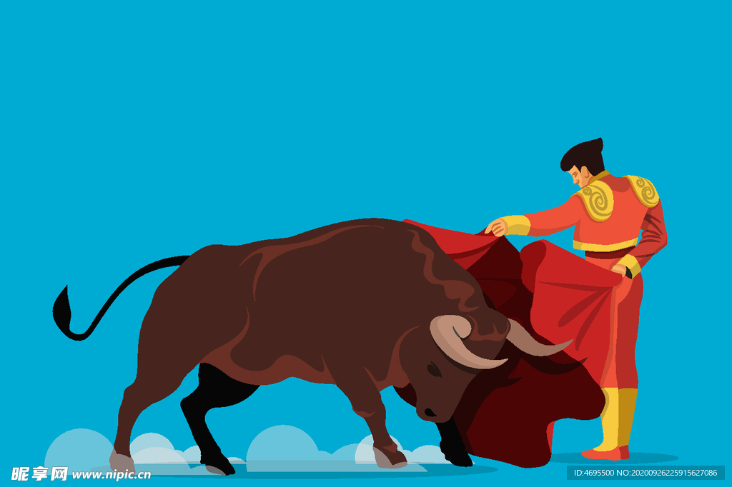卡通斗牛