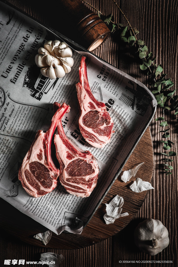 牛排美食食材背景海报素材