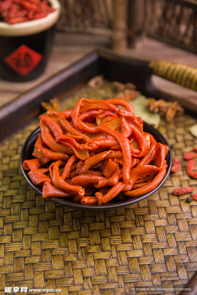 鸭肠美食食材背景海报素材