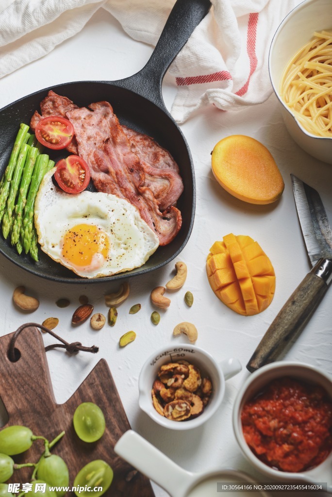 培根美食食材背景海报素材