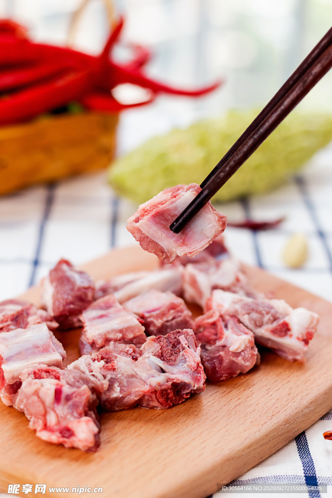 排骨美食食材背景海报素材