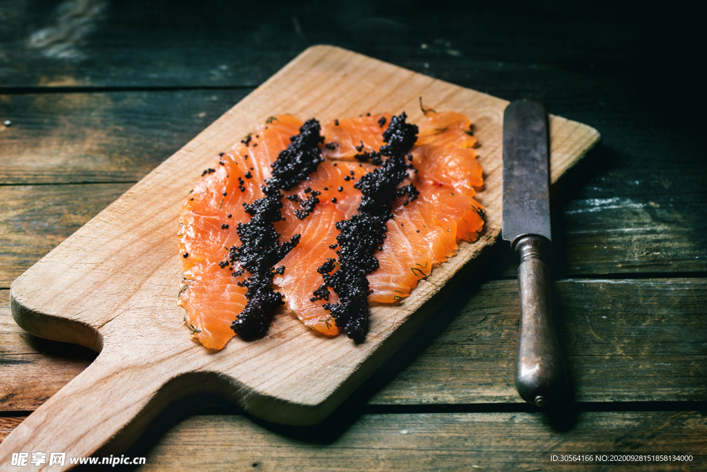 鱼子酱美食食材背景海报素材