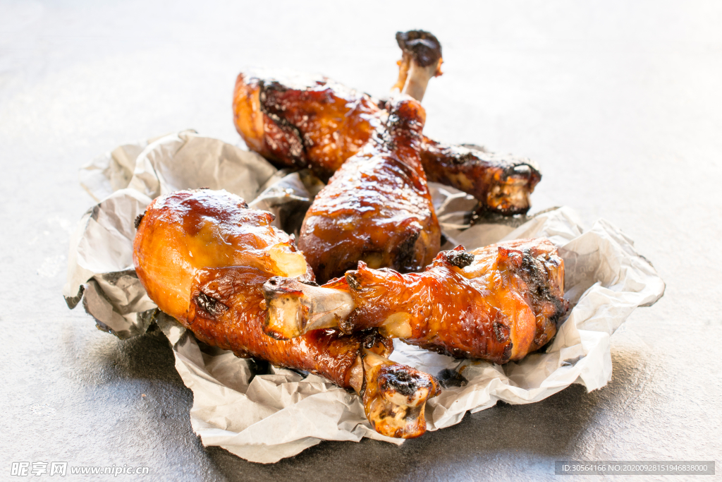 卤鸡腿美食零食背景海报素材