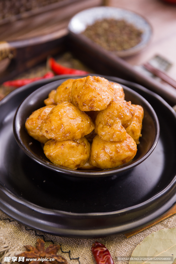 油炸果子美食食材背景海报素材