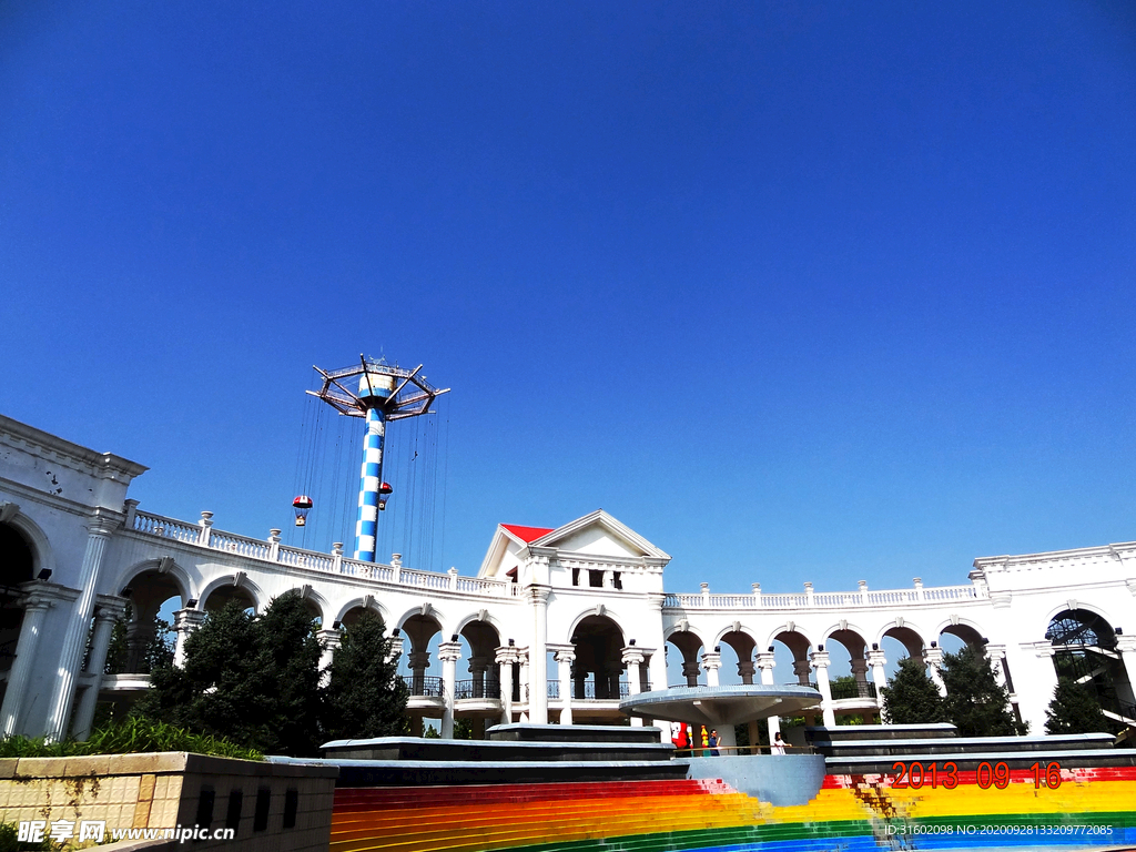 北京朝阳公园喷泉广场