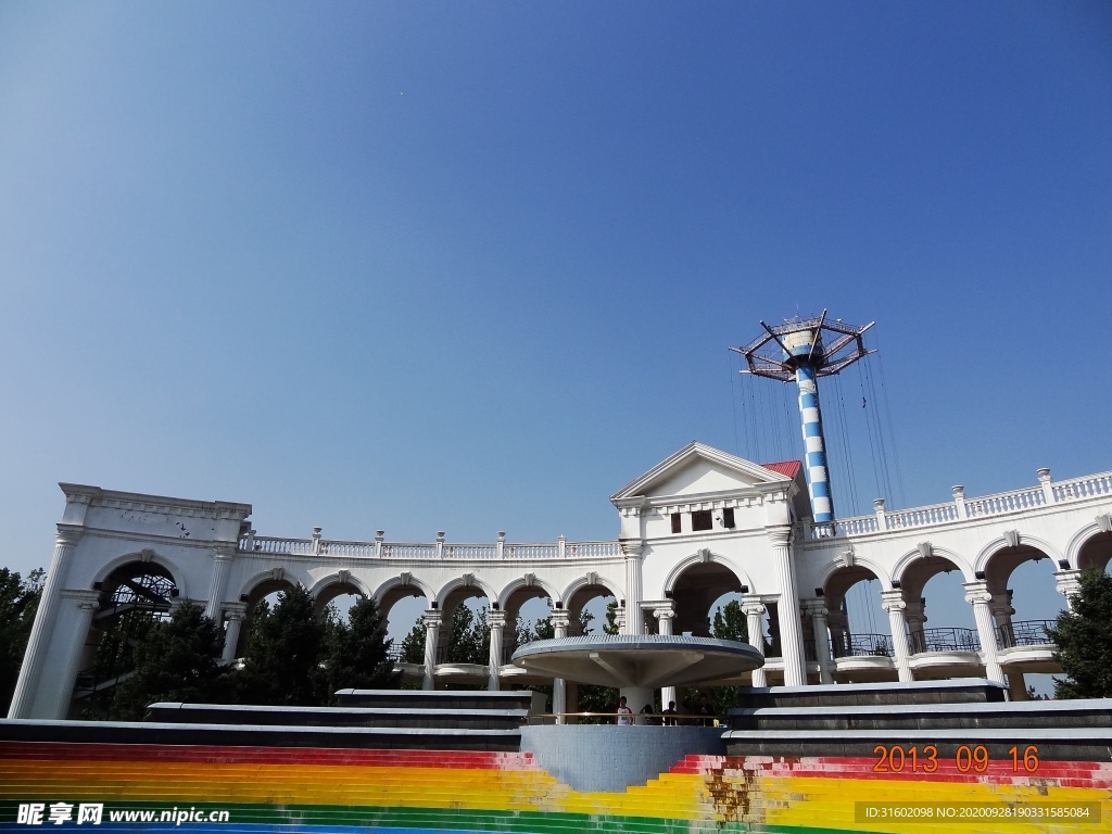 北京朝阳公园喷泉广场