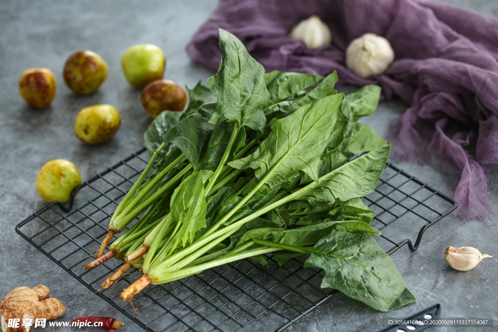 菠菜蔬菜配菜背景海报素材