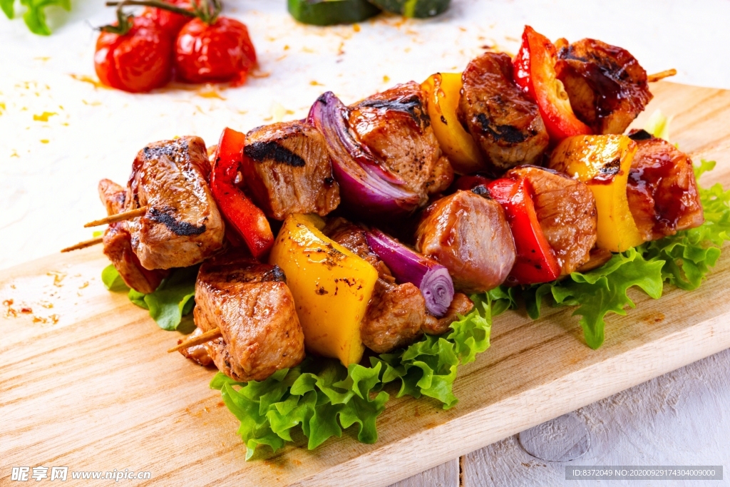 烤肉串 烧烤 彩椒肉串 牛肉串