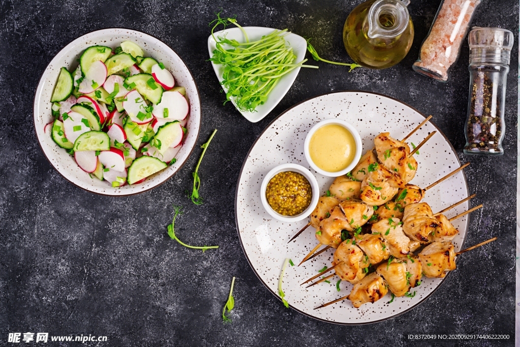 烤肉串 烧烤 彩椒肉串 牛肉串