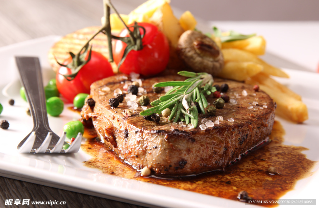 牛肉牛排美食食材背景海报素材