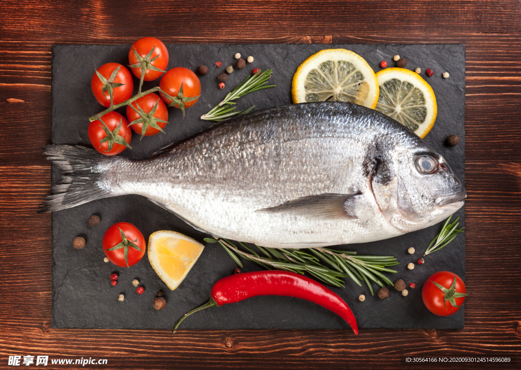 海鲜鱼料理背景海报素材