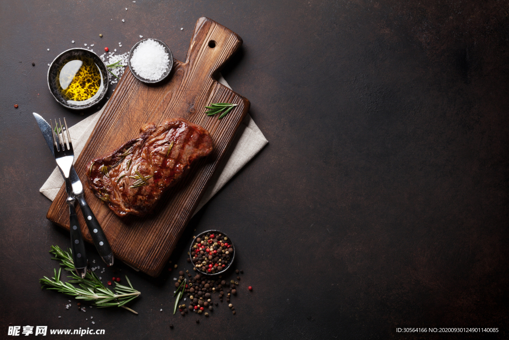牛排牛肉美食食材背景海报素材