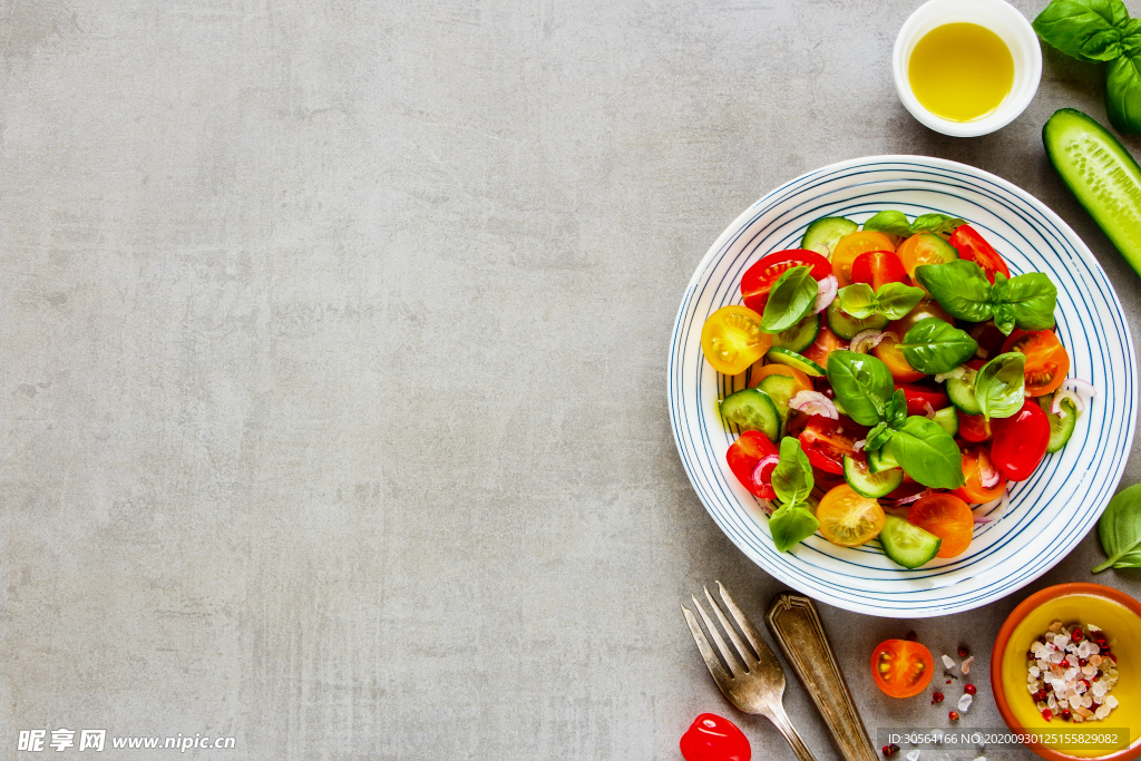 水果沙拉养生素食背景海报素材