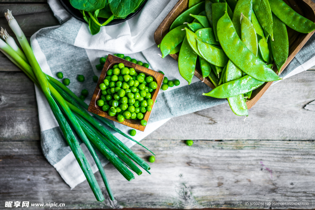 青豆扁豆蔬菜食材背景海报素材
