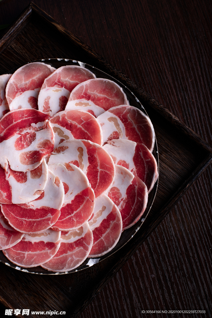 雪花牛肉火锅食材背景海报素材