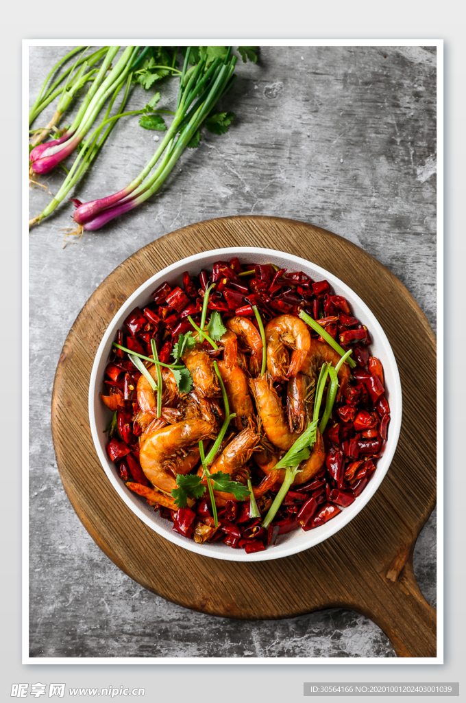 爆炒大虾美食食材背景海报素材