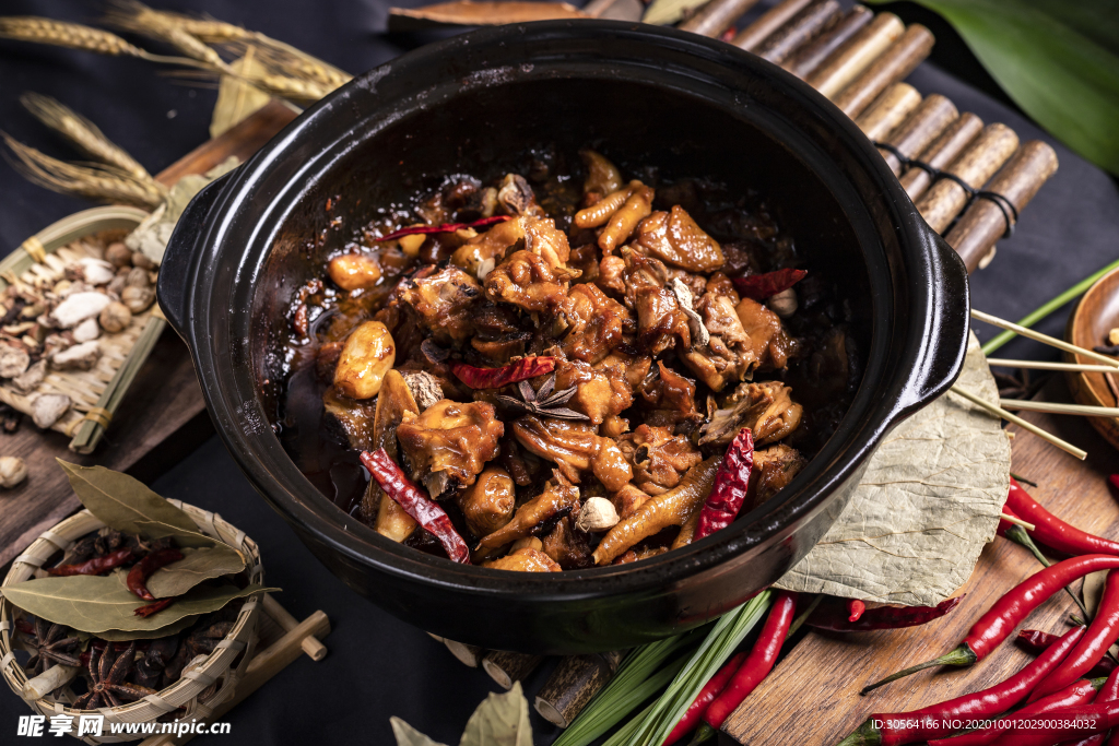 红烧鸭肉美食食材背景海报素材