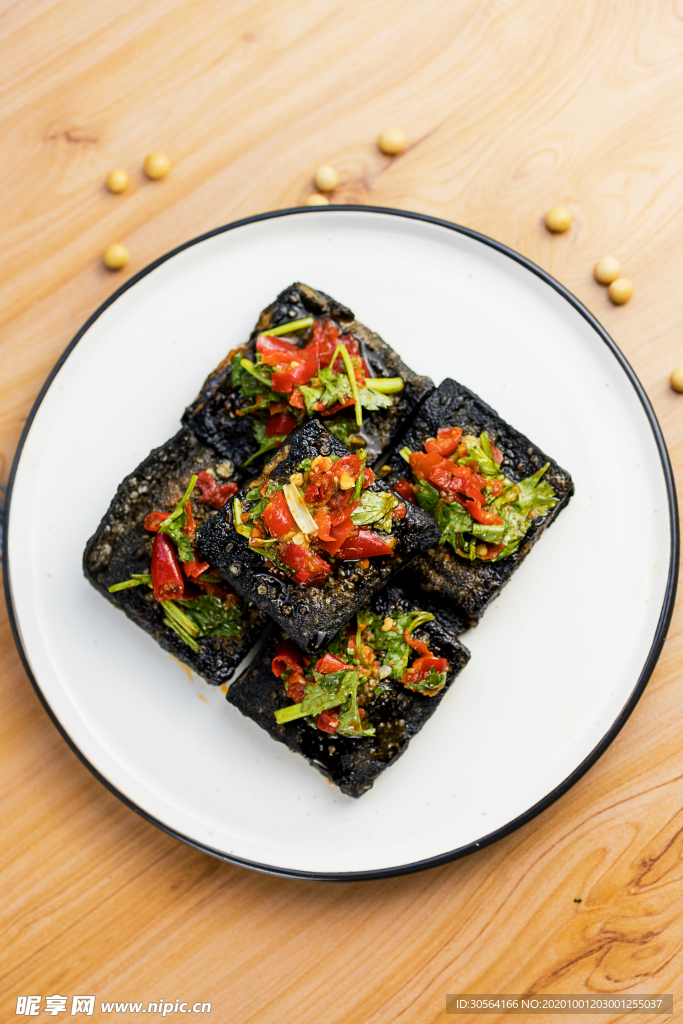 臭豆腐美食零食背景海报素材