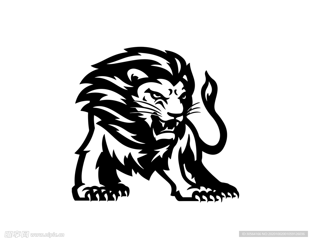 狮子狮头标志标识图标素材