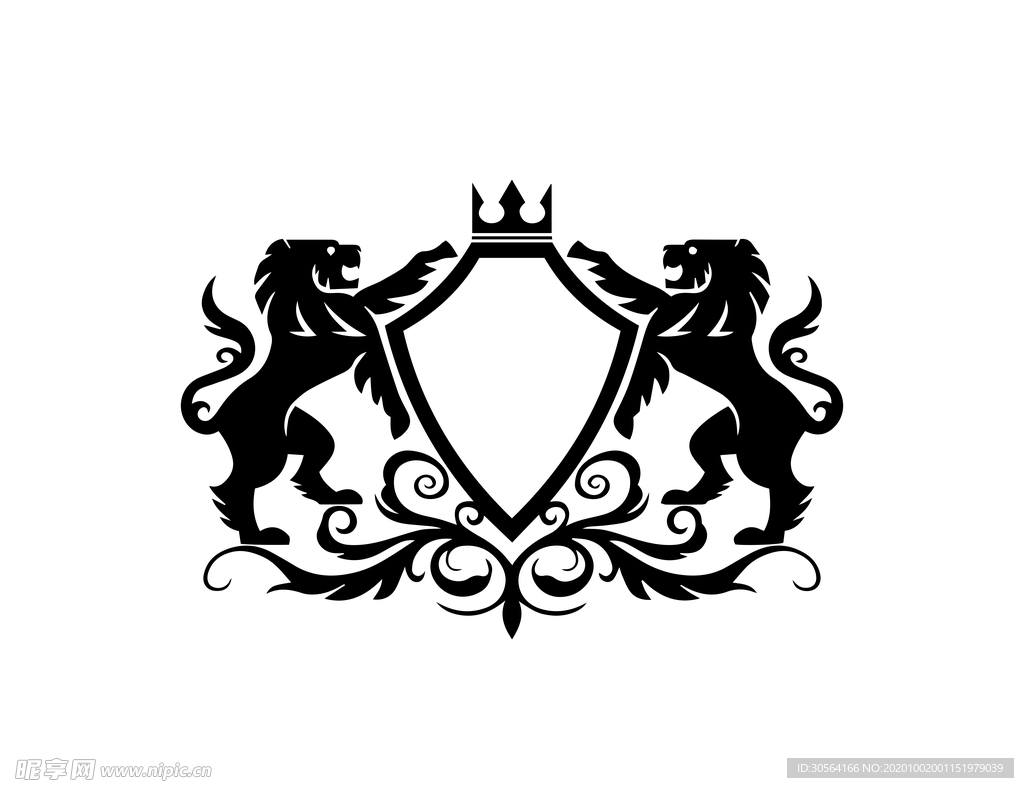 狮子狮头标志标识图标素材