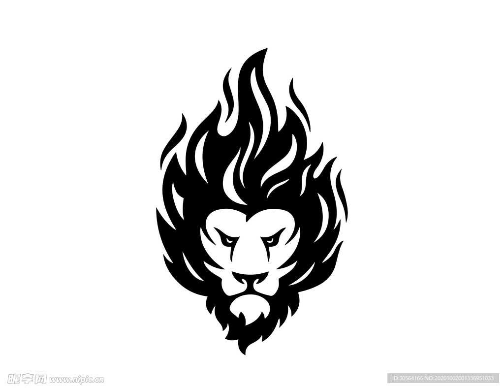 狮子狮头标志标识图标素材