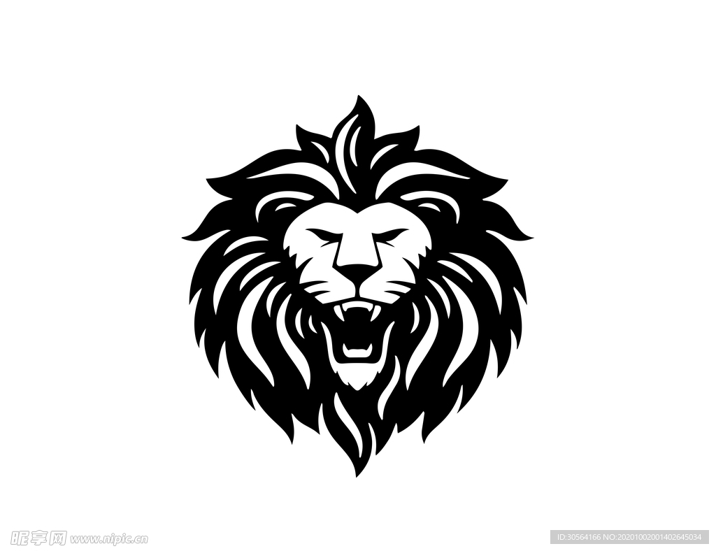 狮子狮头标志标识图标素材