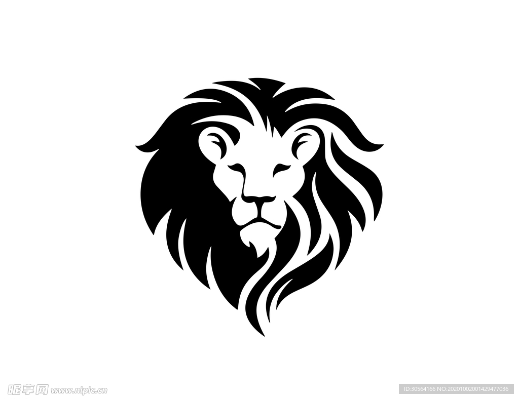 狮子狮头标志标识图标素材