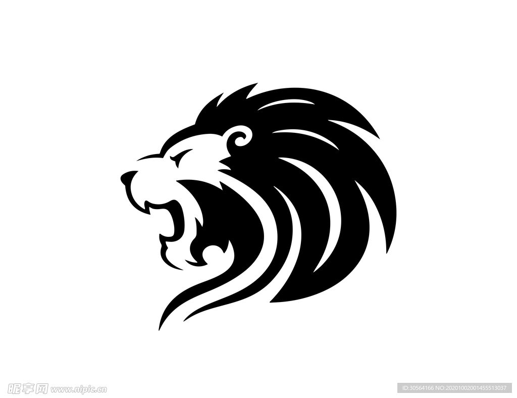 狮子狮头标志标识图标素材