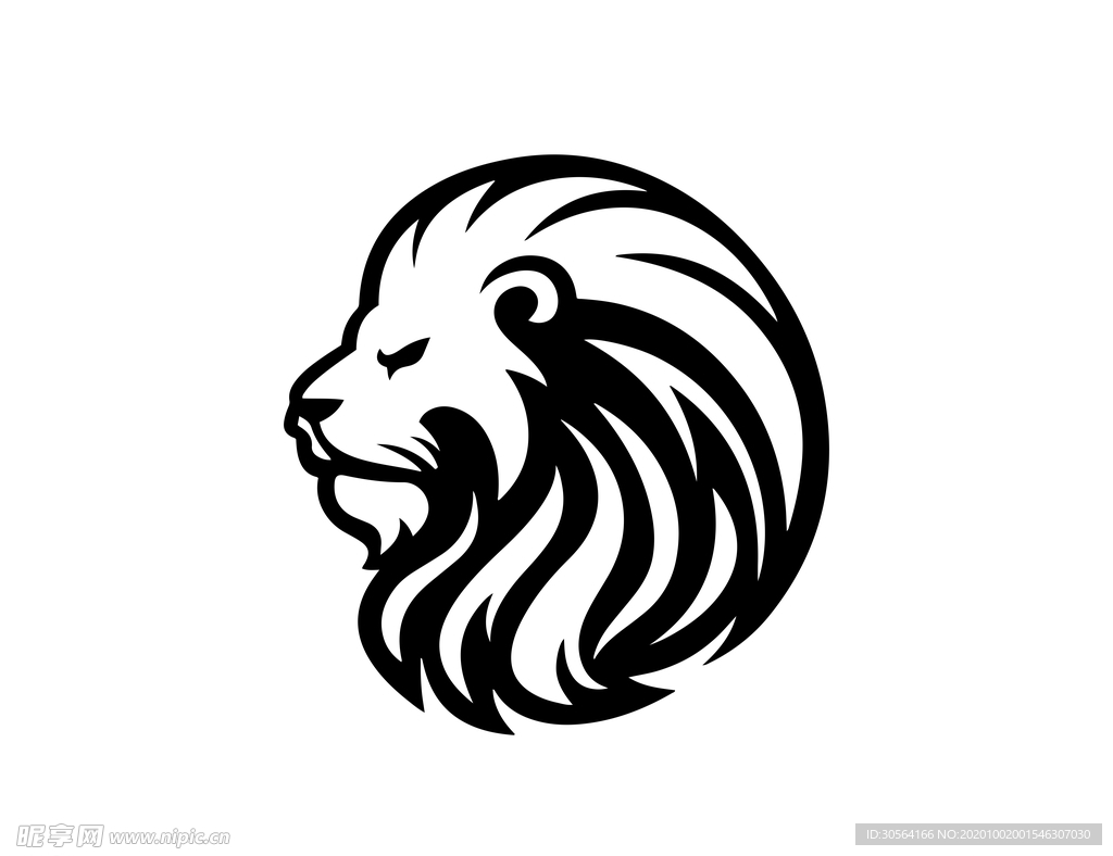 狮子狮头标志标识图标素材