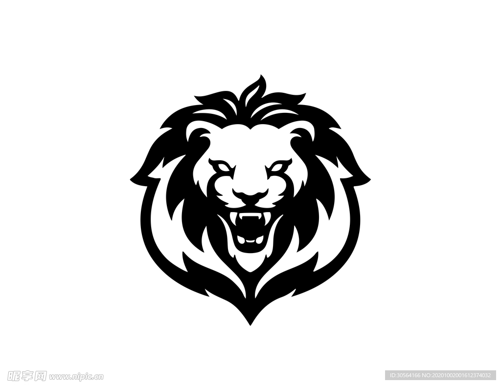狮子狮头标志标识图标素材