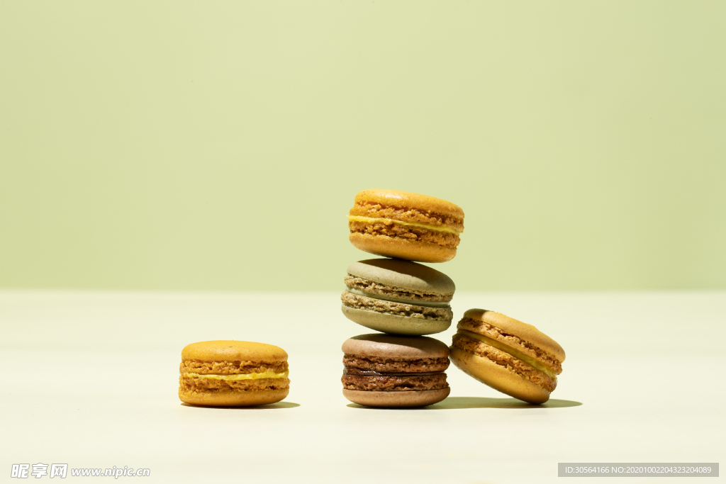 马卡龙零食美食食材背景素材