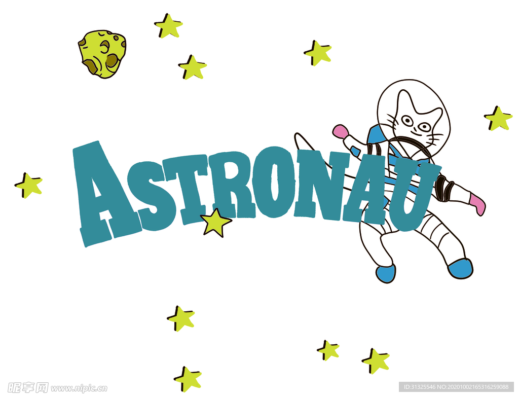 猫  太空  星星  星球