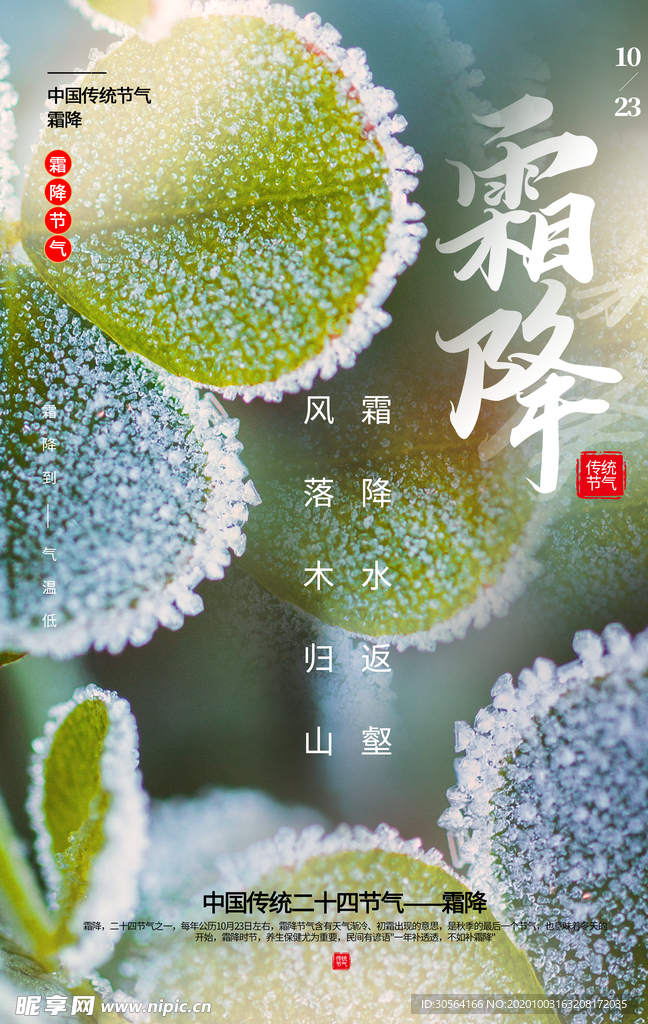 霜降节日促销宣传海报素材