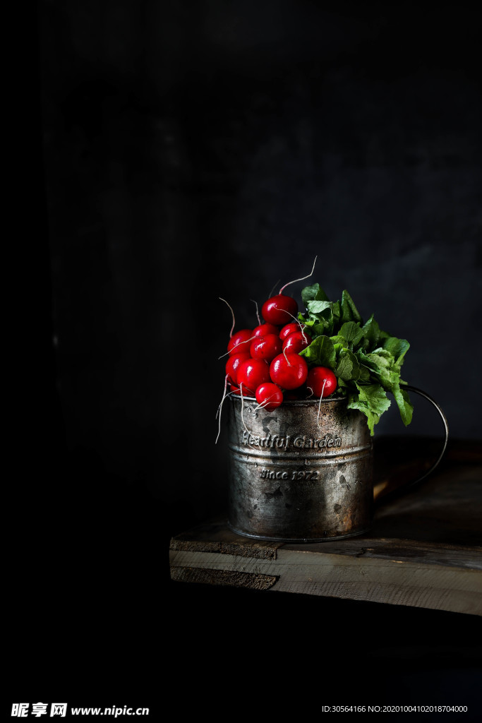 红色樱桃零食背景海报素材